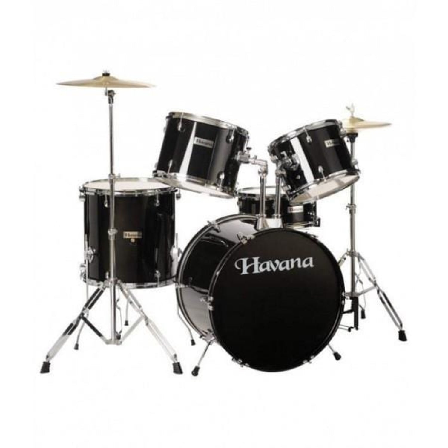 havana acoustic drum kits black havana hv 522 5pcs acoustic drum set #color_black